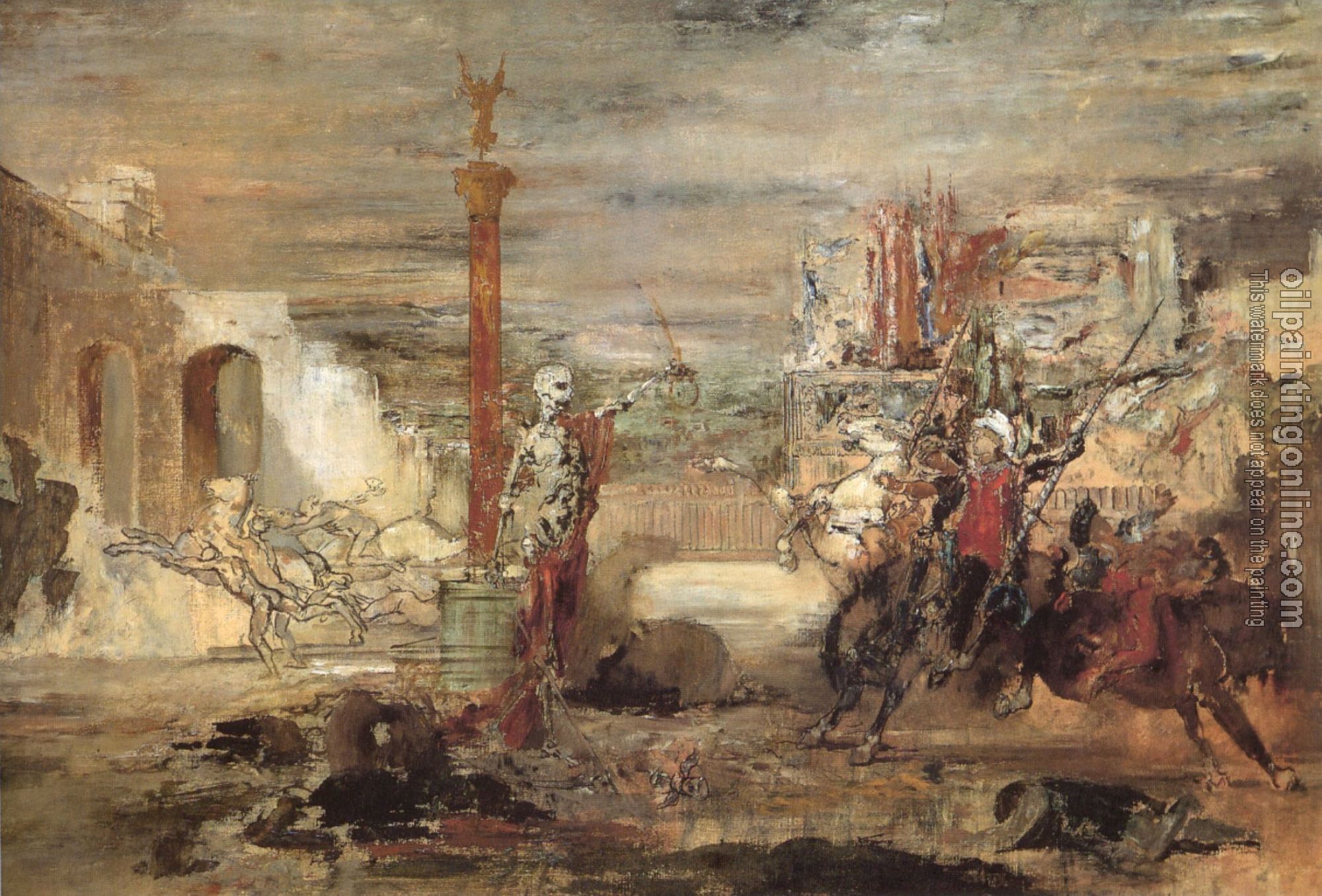 Moreau, Gustave - Death Offers Crowns to the Winner of the Tournament